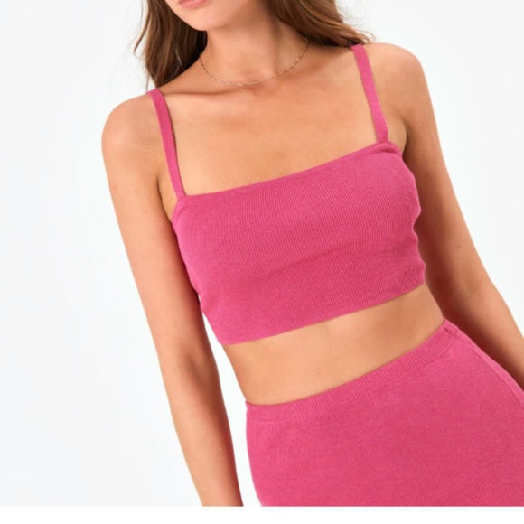 Glassons Dresses Glasson Set Side Split Knit Maxi Skirt And Top In